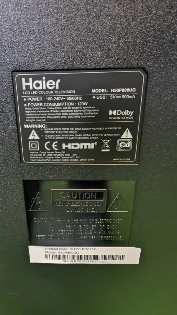 REPUESTO Haier HQLED 4K UHD H50P800UG 50" Smart TV - Imagen 6