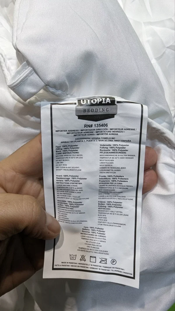 Utopia Bedding Edredón Acolchado 220x260 - Imagen 3