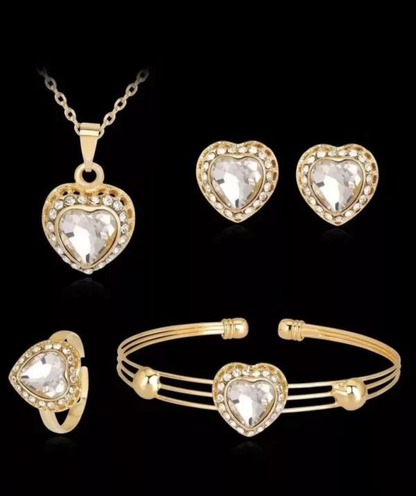 Bisutería Completa Jewelry: Collar, Pendientes, Pulsera y Anillo