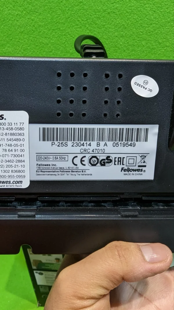 Fellowes P-25S - Trituradora de Papel - Imagen 5