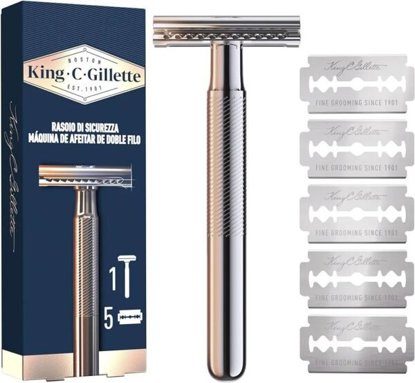 Gillette Maquinilla De Seguridad De Doble Filo Para Hombre Maquinilla De Afeitar, Con 4 Hojas
