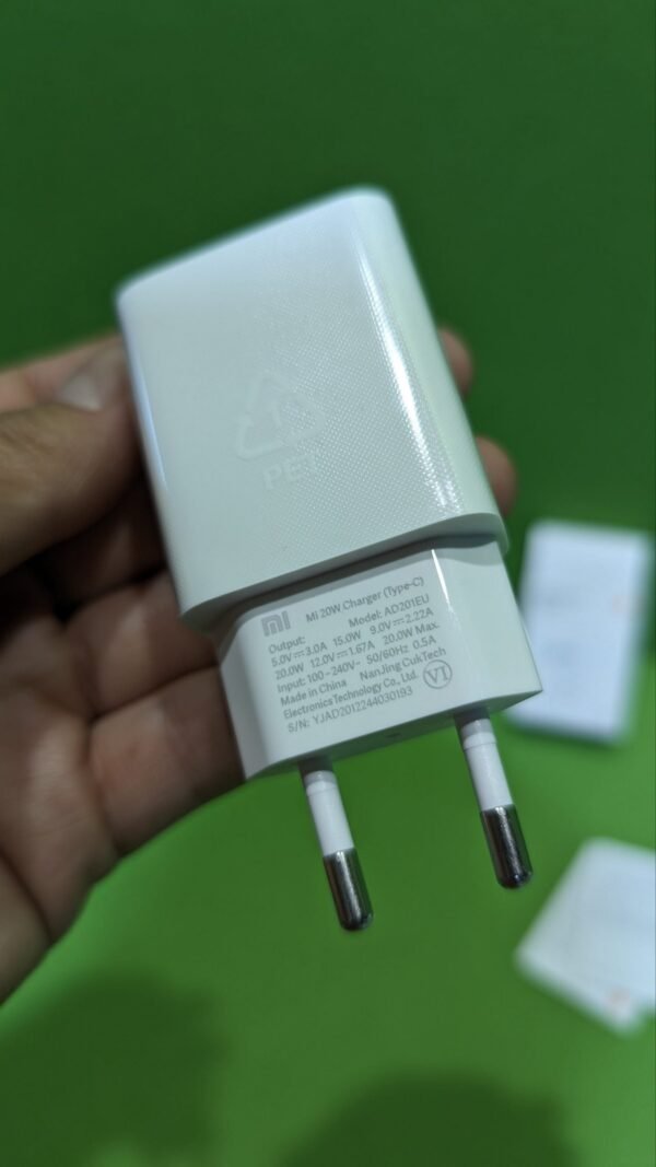 Cargador AD201EU 20W USB Tipo C Compatible con Dispositivos Xiaomi - Imagen 3