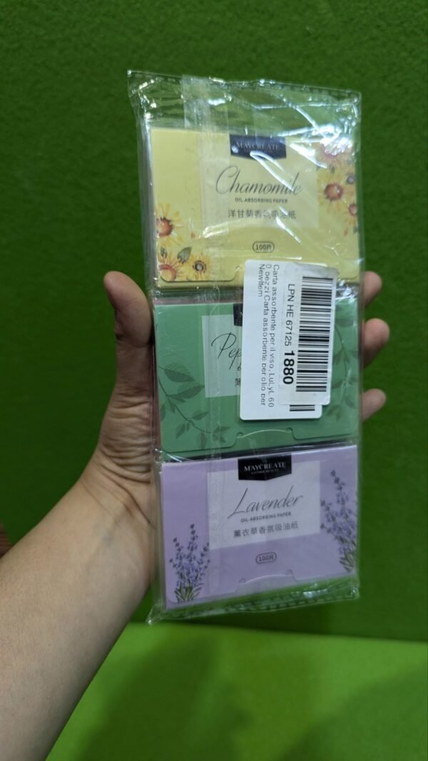 Papel Secante Facial de Aceite 6 Paquetes Hojas Absorbentes - Imagen 4