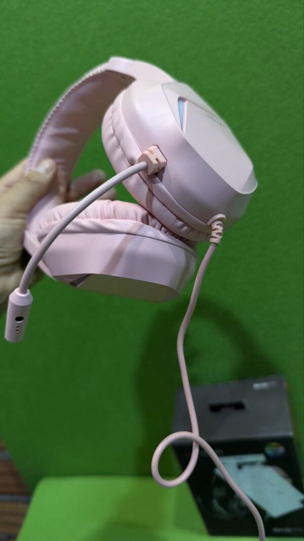 Mars Gaming MH122 Rosa, Cascos Gaming FRGB Over Ear con Micrófono - Imagen 3