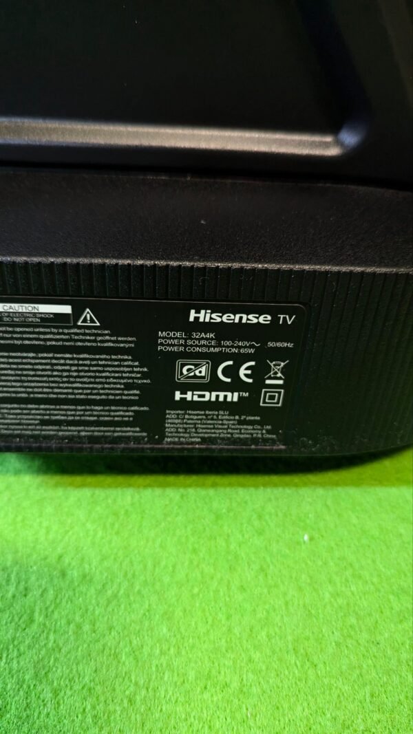 REPUESTOS Hisense TV 32A4K - HD Smart TV de 32" - Imagen 4