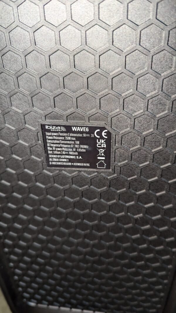 Ibiza WAVE6 Altavoz a pilas de 250W - Imagen 6