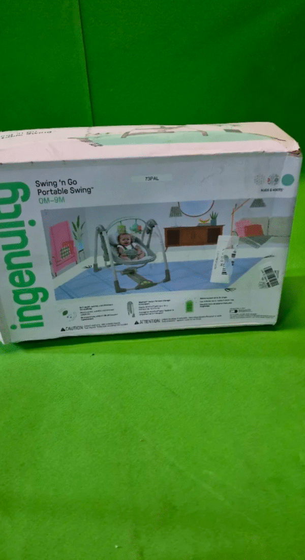 Ingenuity, Columpio Compacto Plegable Hugs & Hoots, hasta 9 kg - Imagen 8