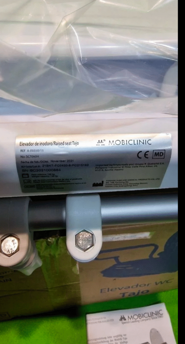 Mobiclinic®, Elevador WC para adultos con reposabrazos, Tajo - Imagen 8