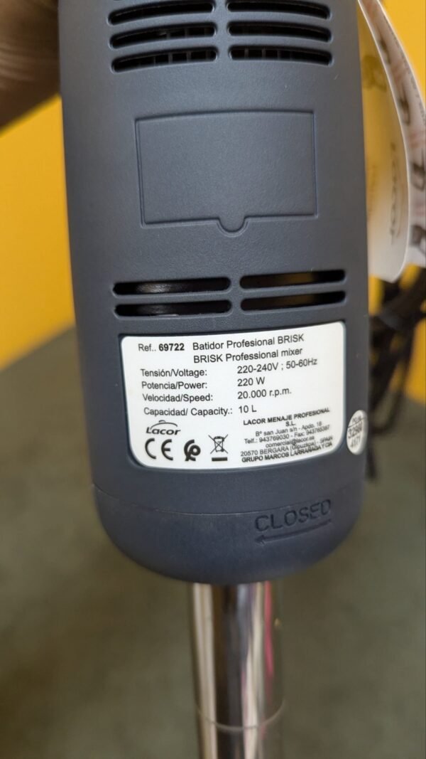 LACOR Batidora de Mano Brisk, Trituradora Profesional - Imagen 5