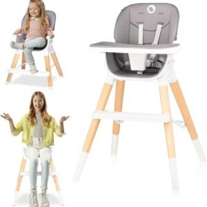 LIONELO Mona trona para bebés 4 en 1 carga de hasta 15 kg / 25 kg / 75 kg (Grey)