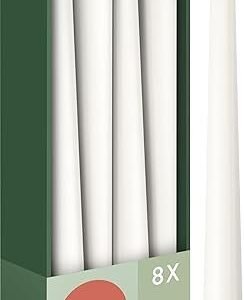Bolsius Velas cónicas Blanco 8 unidades