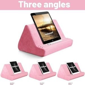 Almohada suave para tableta con bolsillo
