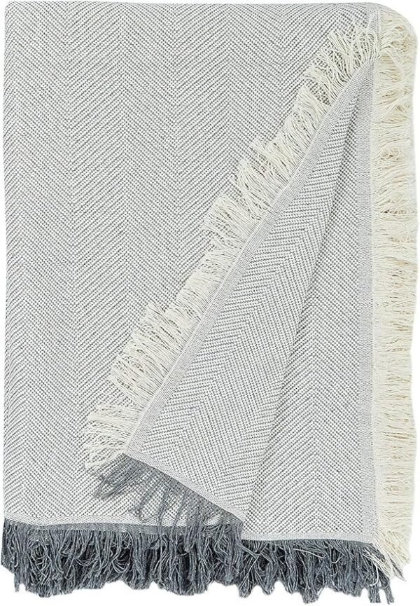 Martina Home Foulard Multiusos Espiga 180X260 Cm Crudo/Gris - Imagen 3