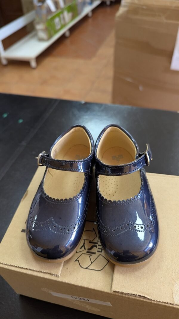 Merceditas charol de piel azul talla 25 - Imagen 8