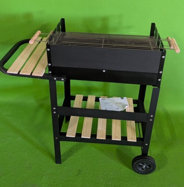 AKTIVE Barbacoa de carbón portátil con doble parrilla - Imagen 4