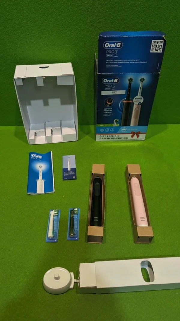 Oral-B Pro 3 3900N Cepillos de Dientes Eléctricos (Pack de 2) - Imagen 2