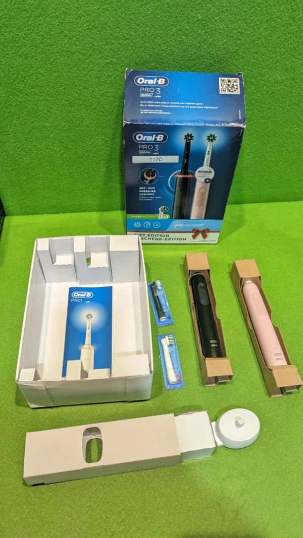 Oral-B Pro 3 3900N Cepillos de Dientes Eléctricos (Pack de 2) - Imagen 2