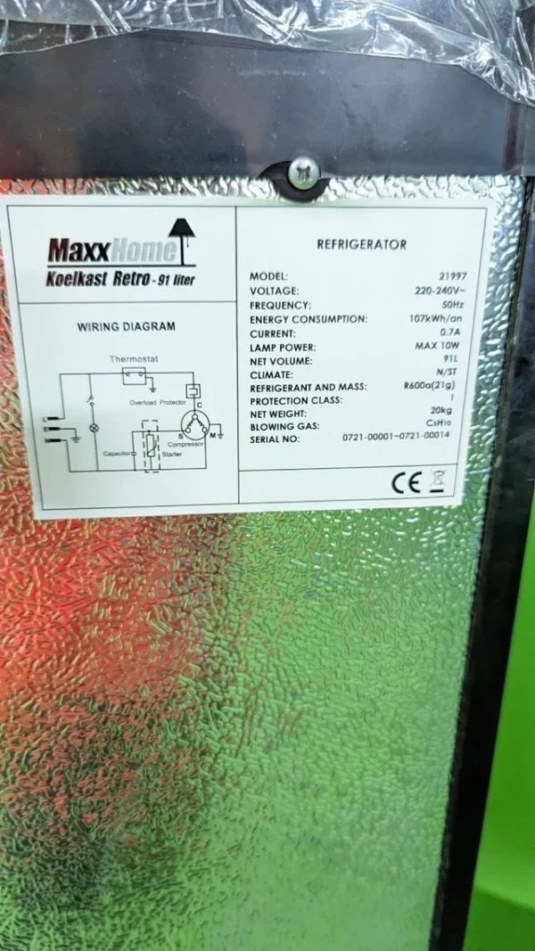 Frigorífico MaxxHome Retro - congelador - Imagen 9